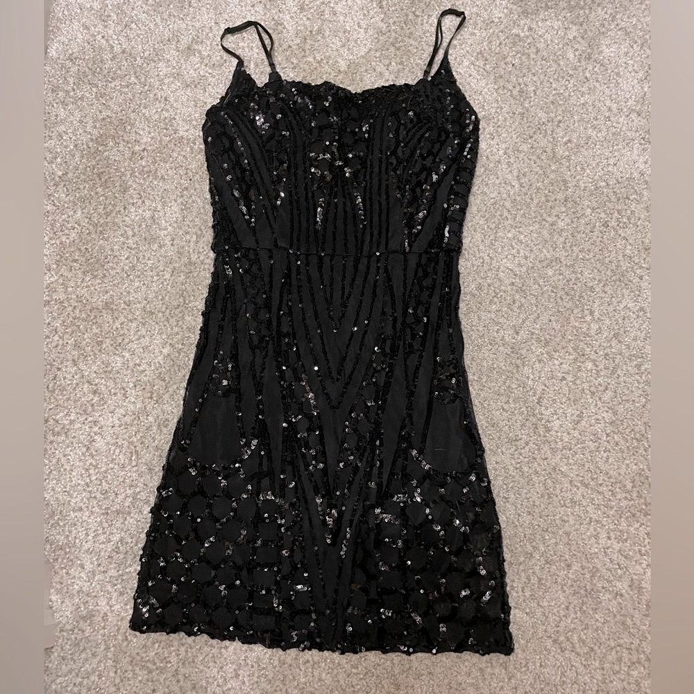 Black Sequin Fancy Dress
